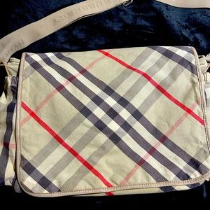 Burberry diaper bag - can also be used as overnight bag